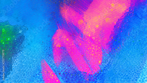Vibrant Blue and Pink Painted Abstract Art Background