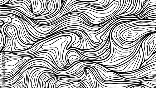 Seamless Abstract Wood Grain Flow Line Pattern Background