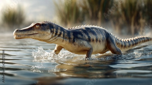 Ancient Crocodile in Water