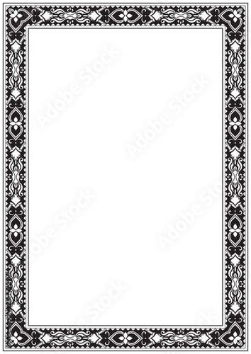 Vintage frame, vintage patterns, abstract elements.