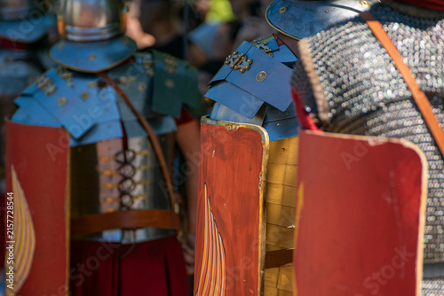 Foto Chaves roman legionaries in battle formation The Concept of military discipline