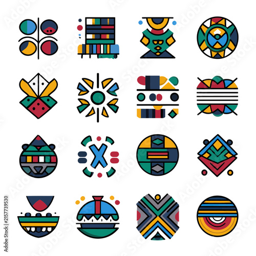 Geometric Abstract Icons Set