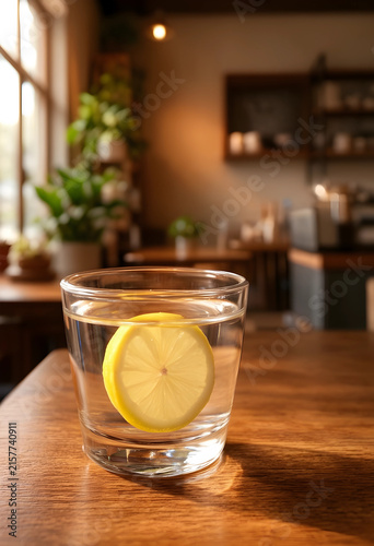 Glass of water with a lemon...