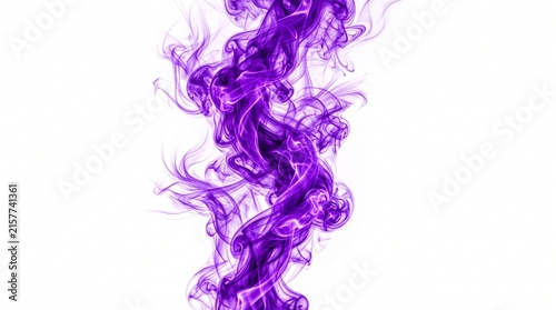 Abstract purple smoke swirling in a vertical flow
