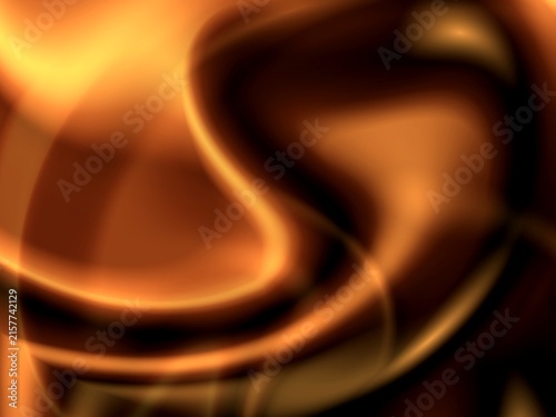 Abstract bronze liquid marble background, smooth golden brown fluid wave texture