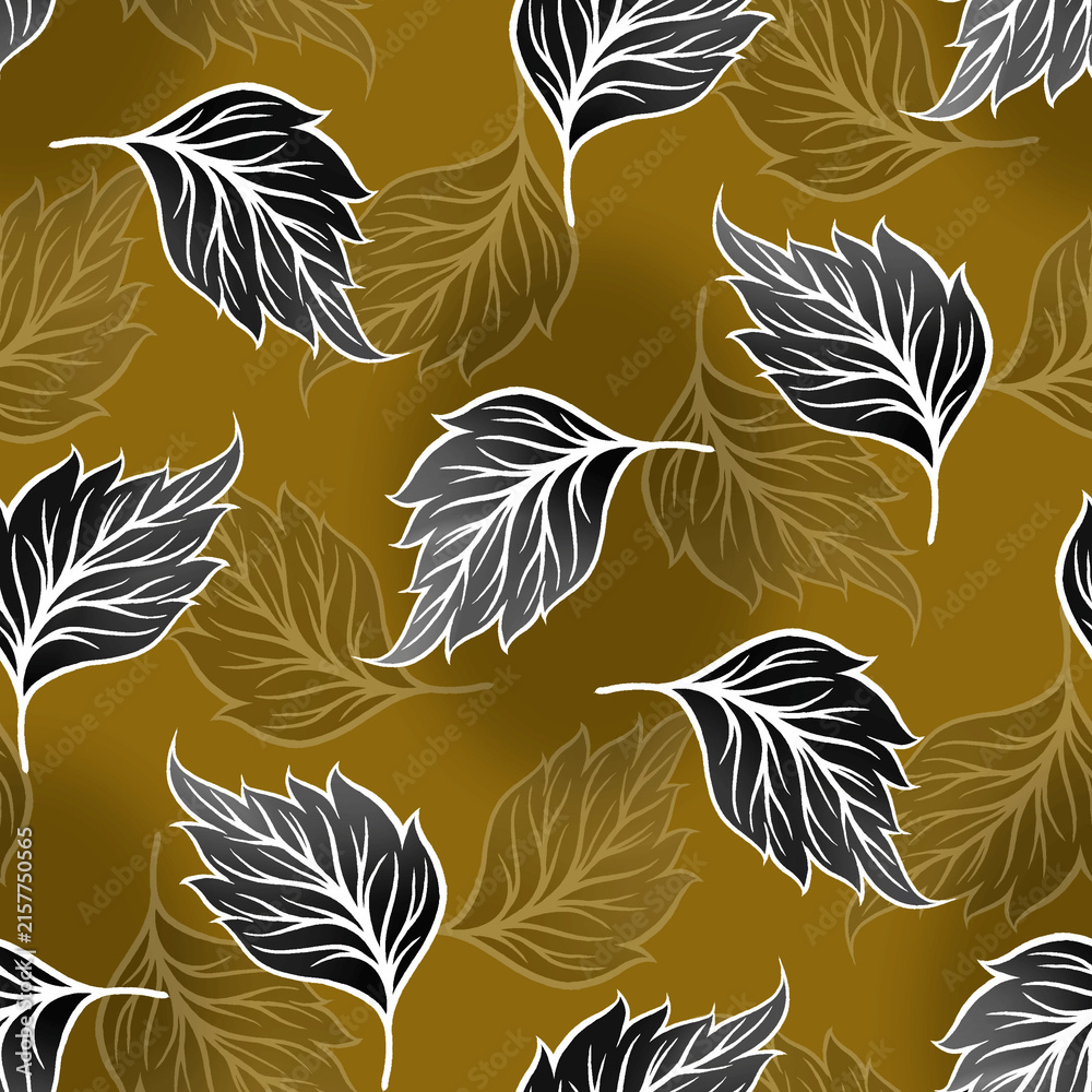 vector seamless pattern with feathers