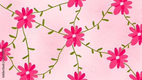 Quadro su tela Cute floral pattern, seamless pattern, allure pattern, wallpaper design for fashion, textile, background