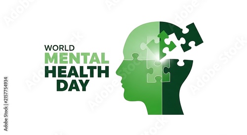 World mental health day awareness campaign logo