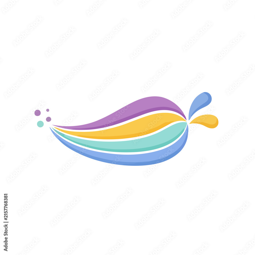 Fototapeta premium Colorful Abstract Shape Flat SVG Clipart