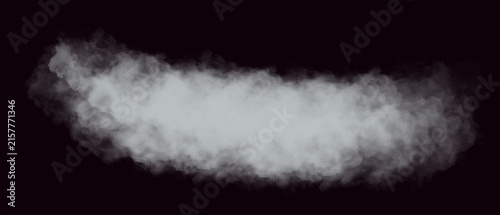 Clear cloud on black, realistic cloud clipart