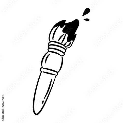 brush with paint illustration