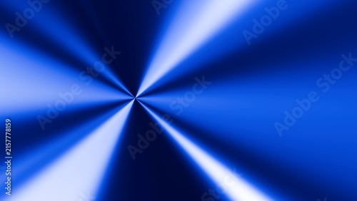 Circular shiny brushed metal texture, blue metallic background render illustration.