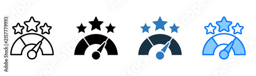 Performance icon multiple style vector illustration