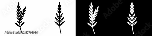 Wheat Ear Icons Isolated on Transparent Background for Agricultural Design and Symbolic Use