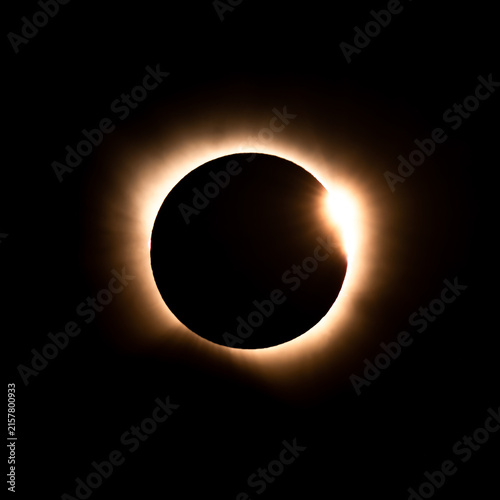 Принти на полотні The diamond ring during the total solar eclipse over northern Spain in August 20