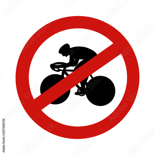 No Bicycles Allowed Road Sign