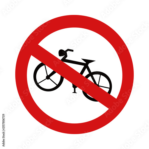 No Bicycles Allowed Road Sign