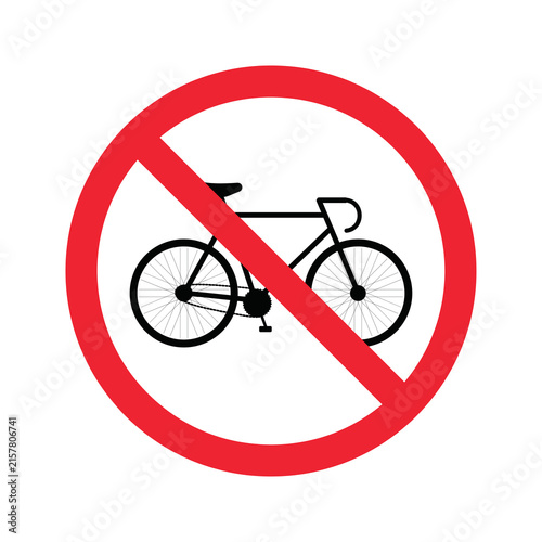No Bicycles Allowed Road Sign
