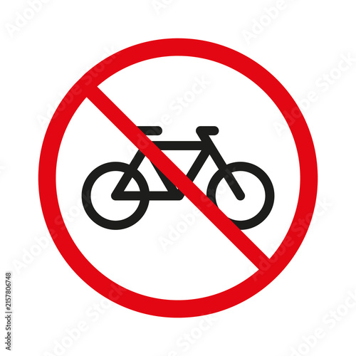 No Bicycles Allowed Road Sign