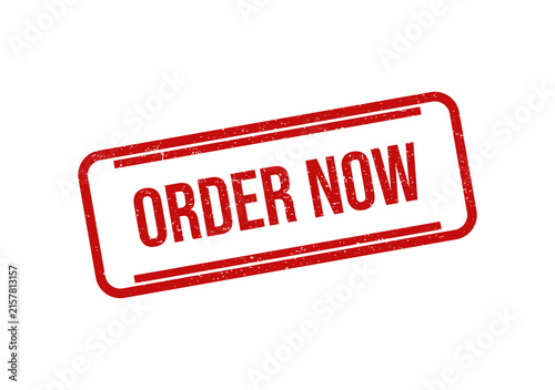 Red rubber stamp with the text order now