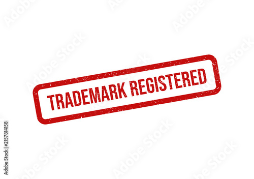 Red trademark registered rubber stamp seal icon