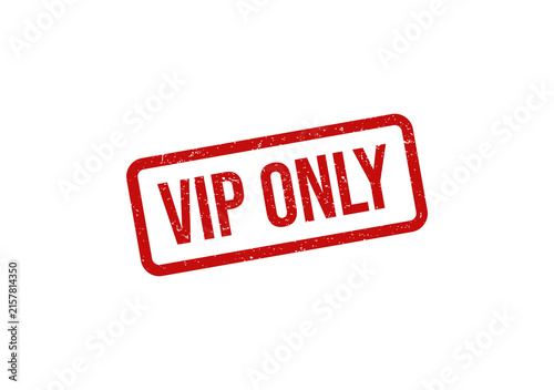 Red vip only rubber stamp style grunge text vector