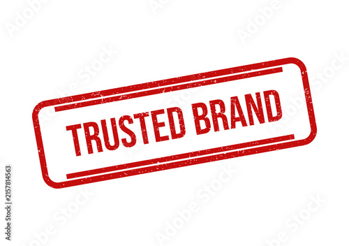 Trusted brand red ink rubber stamp seal