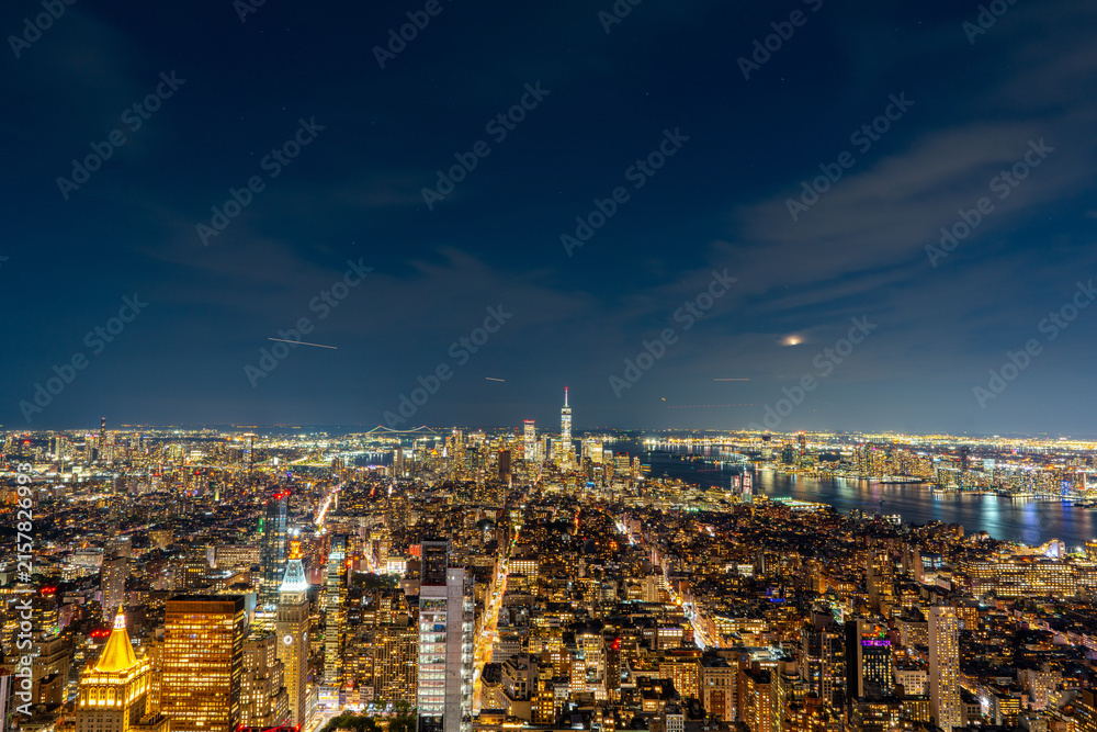 Obraz premium New York City Night View from Empire State