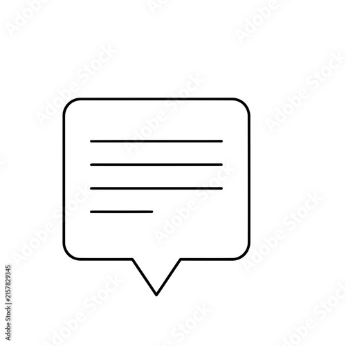Speech bubble with text lines icon
