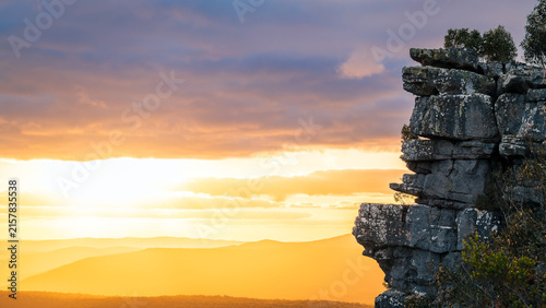 Mountain vista landscape in Grampians National Park, Victoria, Australia