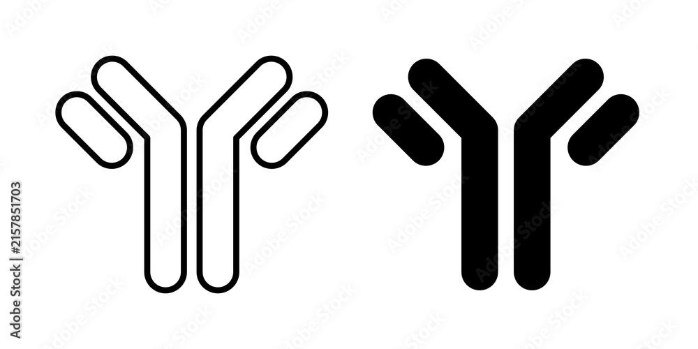 Fototapeta premium Antibody icon minimal elements bundle