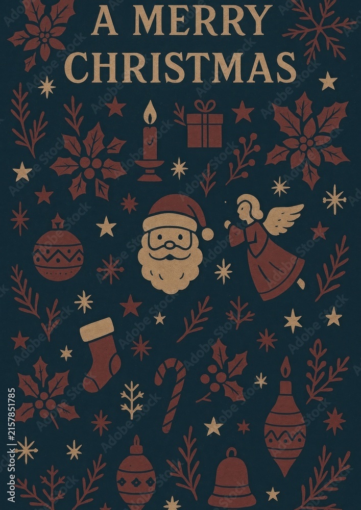 Fototapeta premium Festive holiday-themed mobile wallpaper.