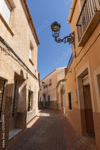 A picturesque street in the historic centre of Aledo, Region of Murcia, Spain