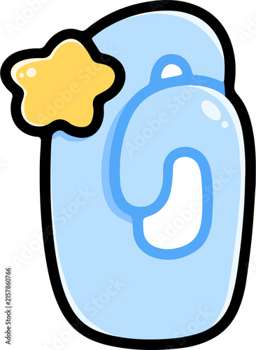 Cute Blue Paper Clip with Star Decoration