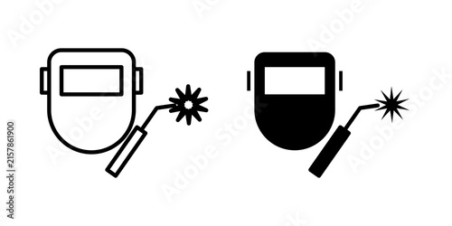 Welding icon for landing page designs
