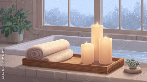 Create a Relaxing Bathroom Retreat with Candles and Plush Towels for Ideal Self-Care and Serenity in Your Home Environment