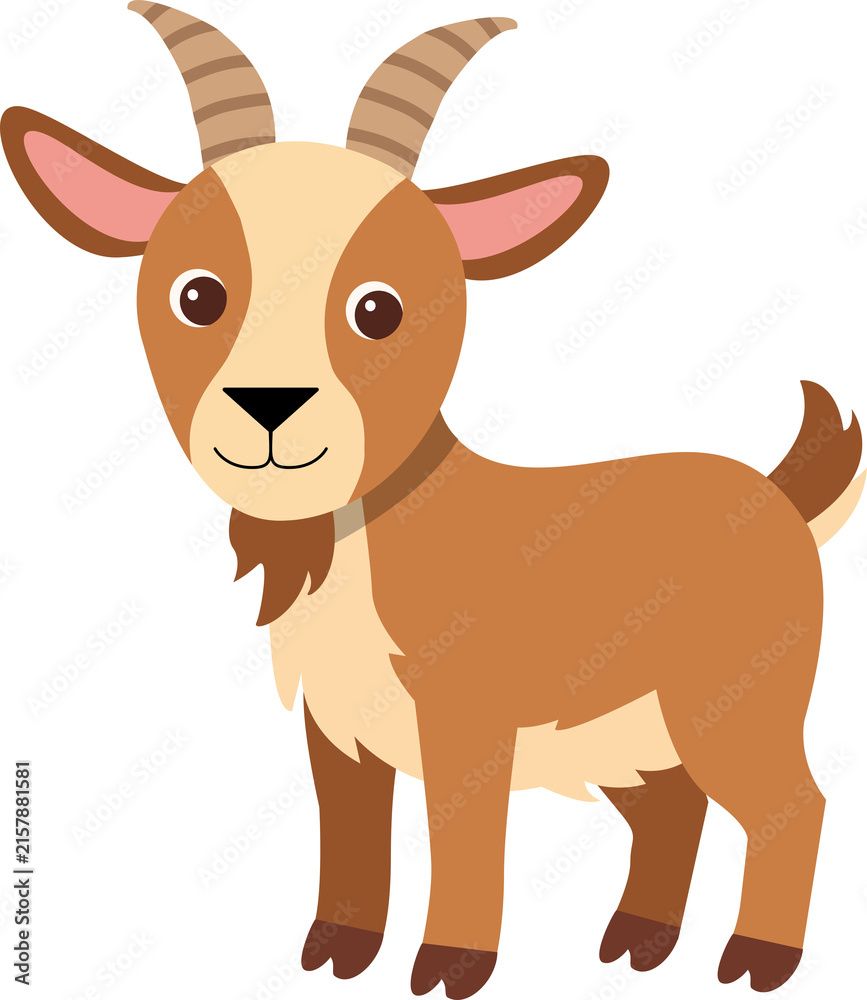 Fototapeta premium Goat illustration isolated transparent background