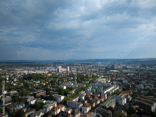 Aerial view of Swiss city of Zürich north on a summer morning. Photo taken August 15th, 2026, Zurich, Switzerland.