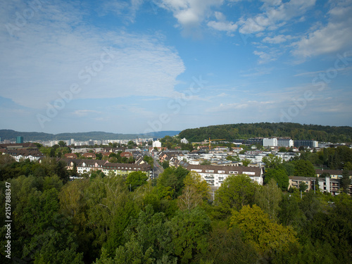 Aerial view of Swiss city of Zürich on a summer morning. Photo taken August 15th, 2026, Zurich, Switzerland.
