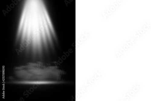 White Spotlight Beam and Stage Fog Light Effect
