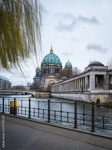 The Berlin Cathedral, or Berliner Dom, a monumental Neo Renaissance church on Museum Island along the River Spree in Germany