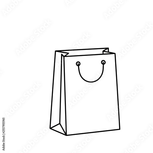Shopping bag outline