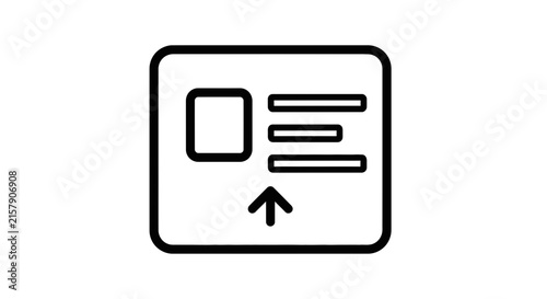 ID Card Application Icon: Uploading Personal Identification Document for Verification