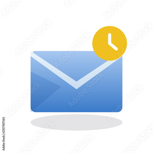3D email envelope message notification gradient vector icon