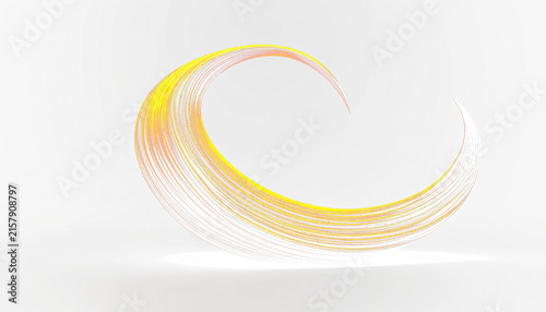 a golden curvy vibrant designed line, isolated on transparent background.