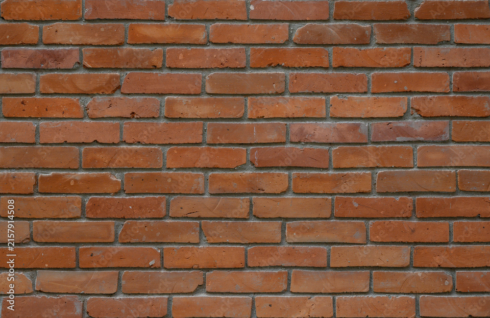 Fototapeta premium Red brick wall texture with rustic details