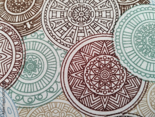 Circular mandalas seamless pattern vintage background