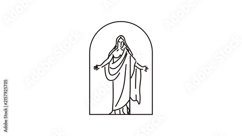 symbol of the Church of Jesus Christ of Latter-day Saints, black isolated vector silhouette