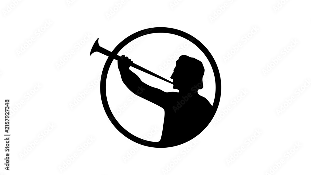 Fototapeta premium Mormon symbol, black isolated vector silhouette