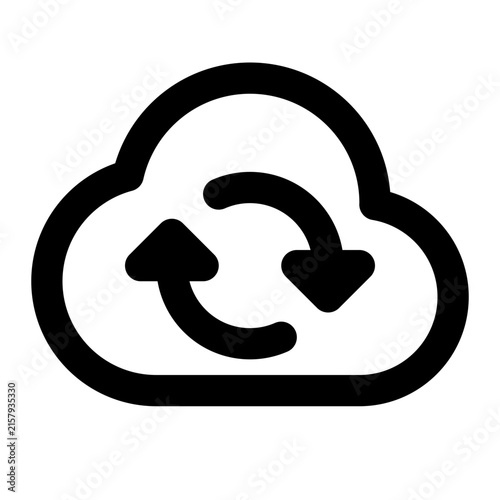 Cloud Sync Refresh Outline Icon